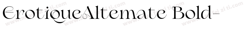 ErotiqueAltemate Bold字体转换